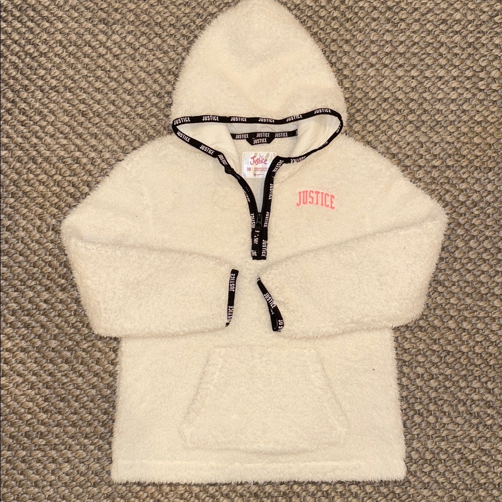 Justice Girls 3/4 front zip-up Hoodie